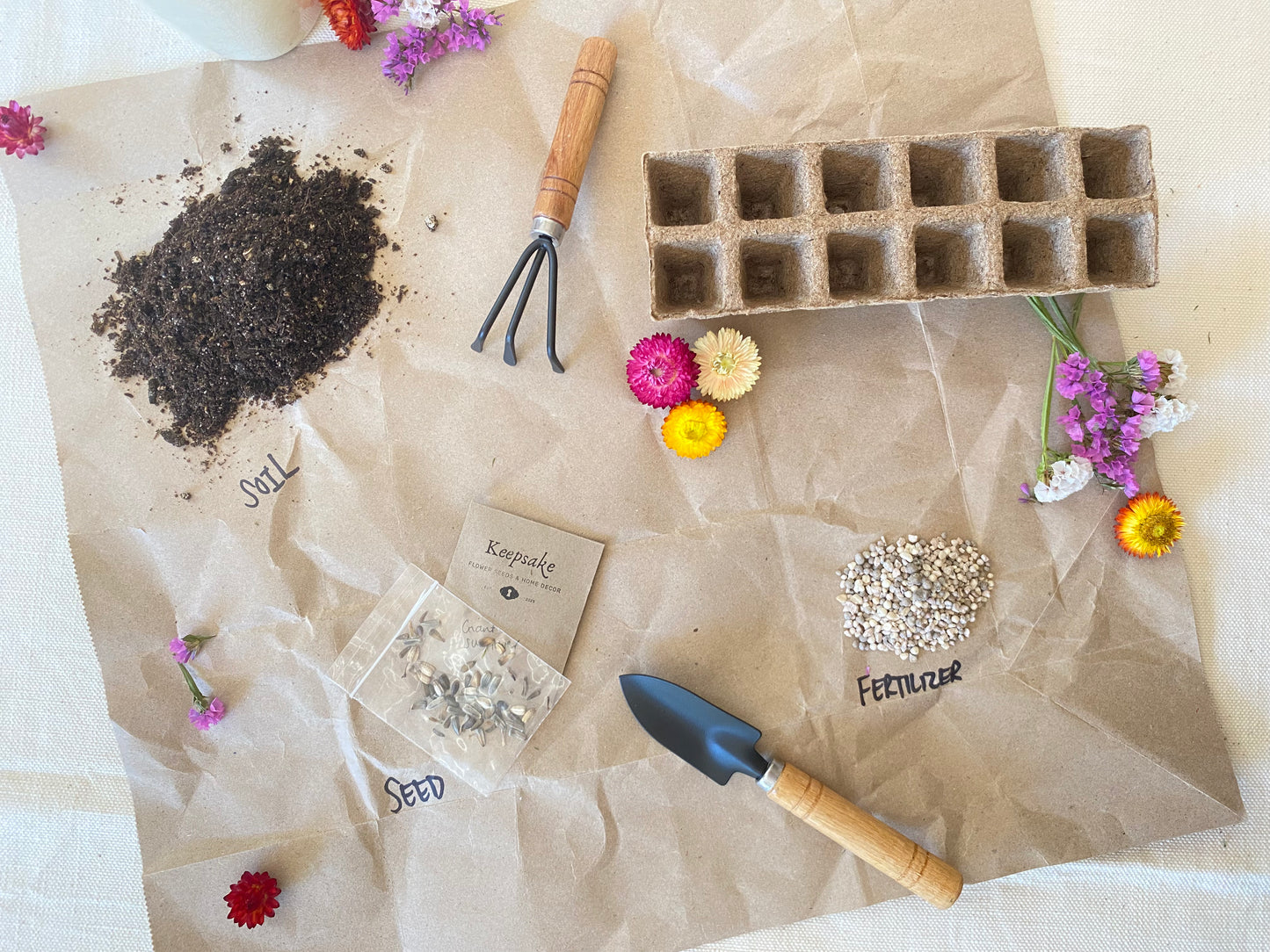 DIY Celosia, Zinnia + Cosmos